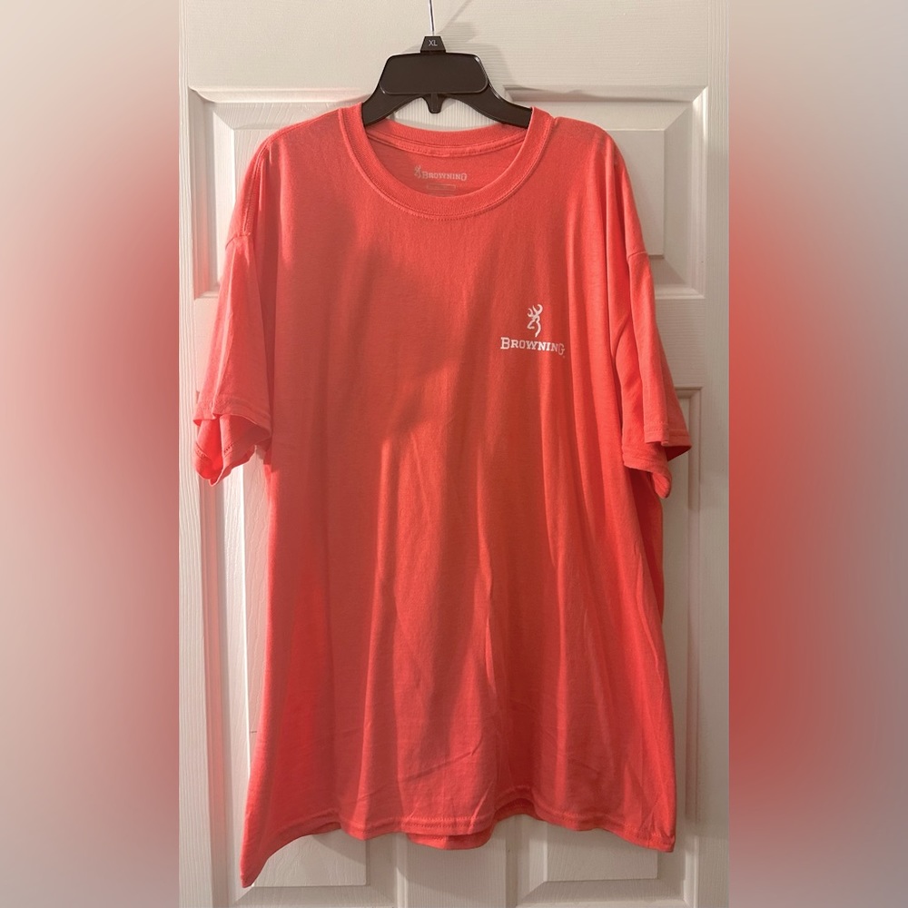 NWOT Orange/Peach XL Browning T-Shirt.